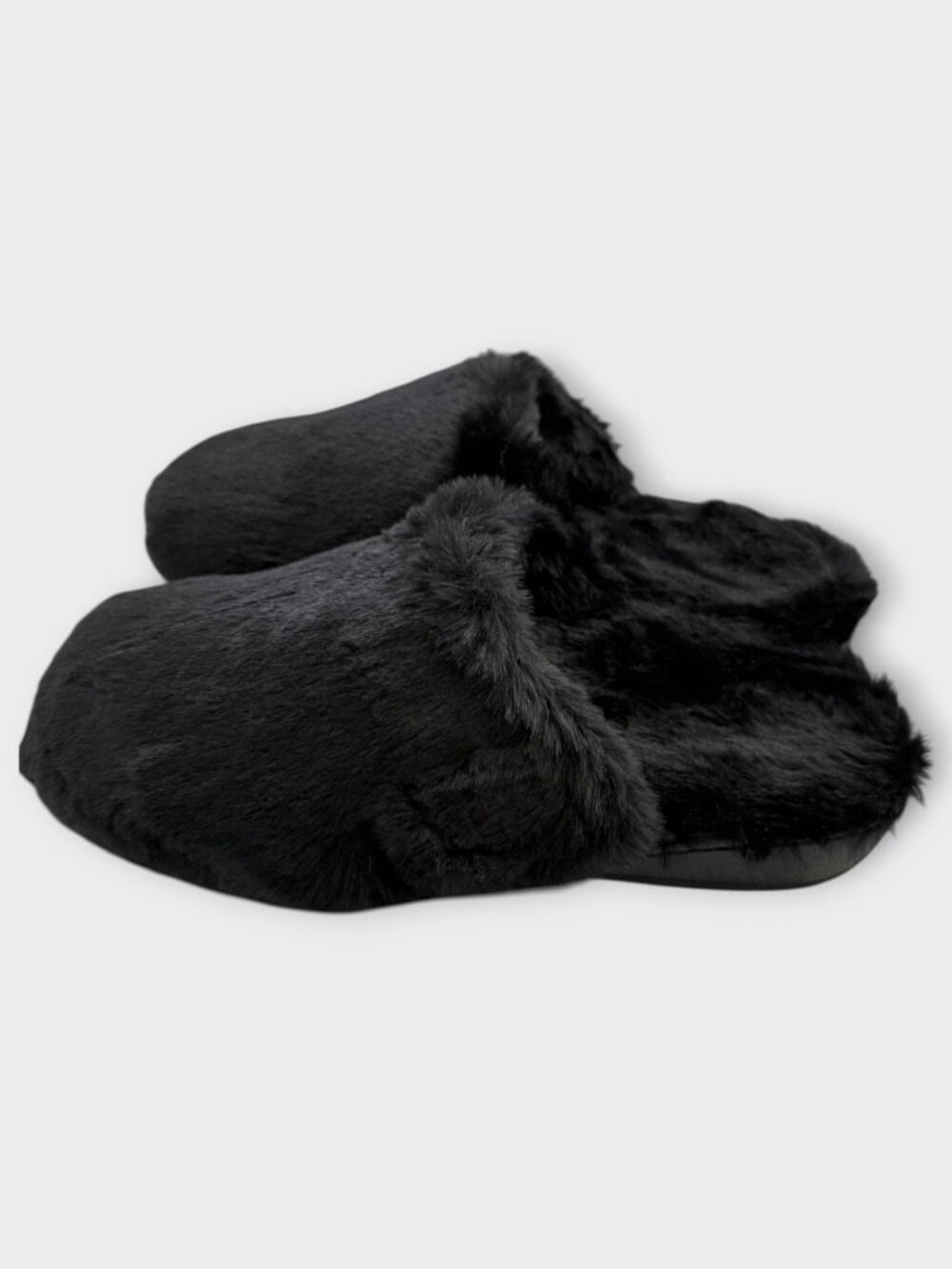 New! Vionic Gemma Plush Indulge Black Slippers Sz 8